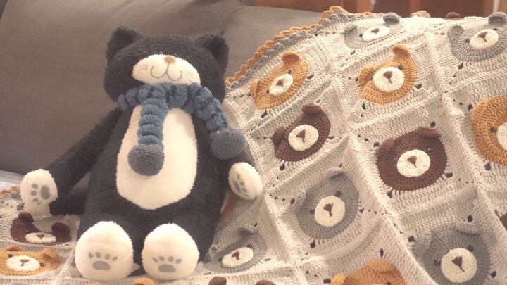 [Knitting] Cookie Bear Blanket