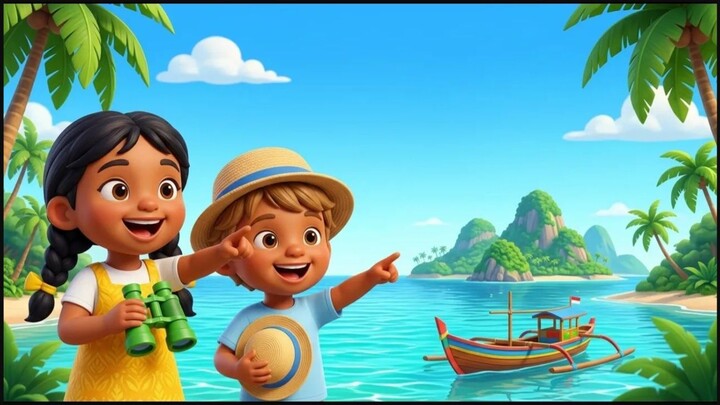 Let's Explore Indonesia!  Islands for Kids _ Learn with Farrah & Rayyan