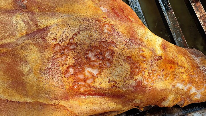 The skin is riddled with holes from caterpillars, but the meat inside is bright red and tender. It's