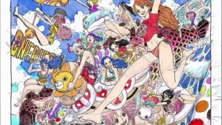 Video proses menggambar Eiichiro Oda untuk halaman berwarna pertama One Piece Chapter 1084 telah dir