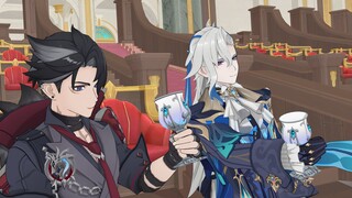 Two people tasting holy water