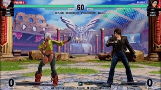 KOF15　チャンピオンvs覇者　世界１位アンヘル　空中2段からの表裏コンボ…捕らえられない速さと強さ　神業…