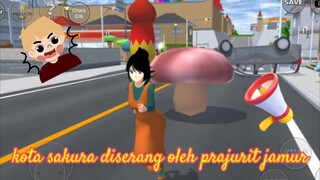 prajurit jamur menyerang kota sakura || sakura school simulator