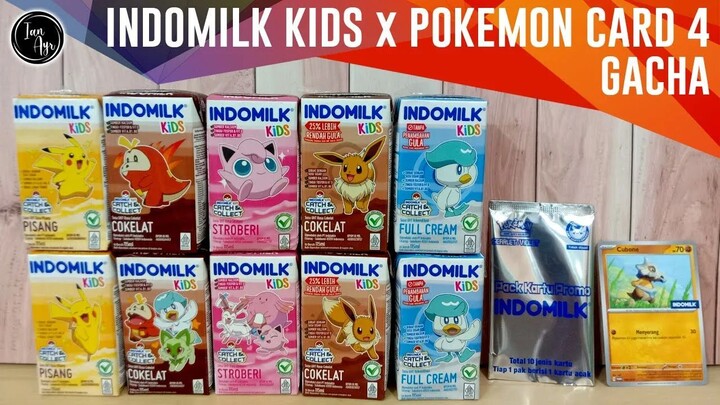 [ GACHA ] Indomilk Kids x Pokemon ポケモン Card 4 Kartu Susu Anak Pikachu ピカチュウ Charizard リザードン Mew ミュウ