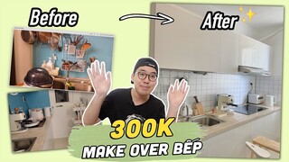 Make Over căn bếp tối giản phong cách Hàn Quốc với 300K ✨MY KITCHEN TOUR 2.0 | maybayvlog