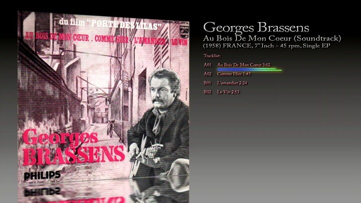 Georges Brassens (1958) Au Bois De Mon Coeur [7' Inch - 45 RPM - EP Single]