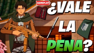 ¿VALE LA PENA COMPRAR LA SKIN CAPITÁN LEVI? | Fortnite: Battle Royale (GAMEPLAY Y REVIEW)