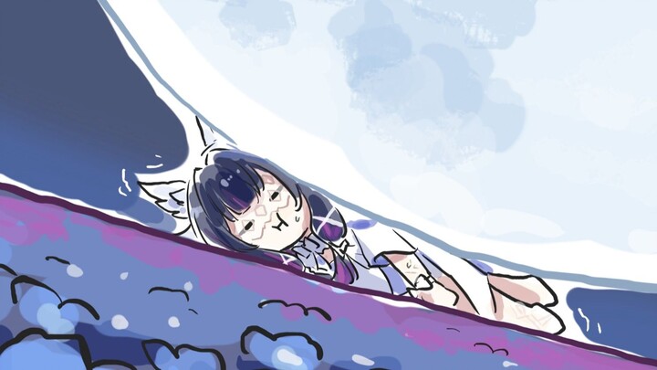 【心脏弱真君】少女：旅行者，月亮要坠下来了……救我呀！！！！！！