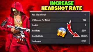 How To Increase 100% Headshot Rate In Free Fire 🤫❤️