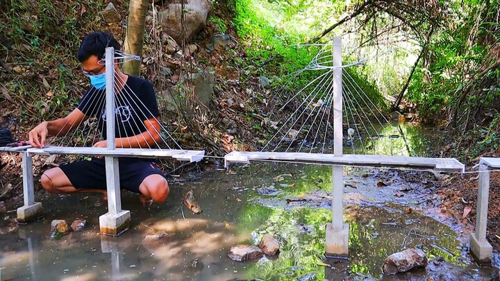 [DIY]Making a viaduct model across the river in the wild