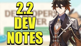 FINALLY THESE CHANGES ARE COMING | 2.2 Dev Notes | Genshin Impact