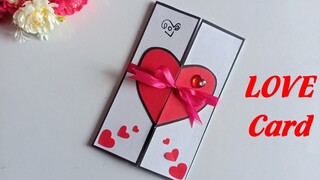 Beautiful Handmade Valentine's Day Card Idea / DIY Greeting Cards for Valentine's Day card.