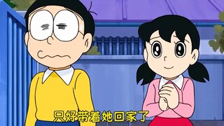 Doraemon: The blue fat man invited a female star to his home, took photos and sang songs, so happy