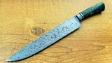 [Knifemaker] Forged Exquisite Raindrop Pattern Damascus Kitchen Knife | Author: Alexandre Bigunas