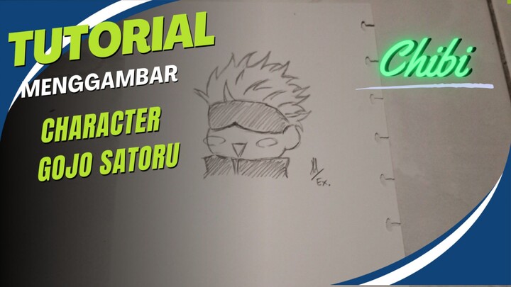 Menggambar Character Gojo Satoru Dari Anime Jujutsu Kaisen (Chibi)