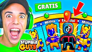 COMPRÉ 100 RULETAS para CONSEGUIR la SKIN SECRETA! 😱 STUMBLE GUYS