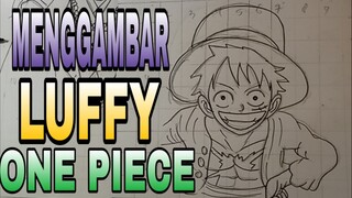 menggambar luffy dari one piece