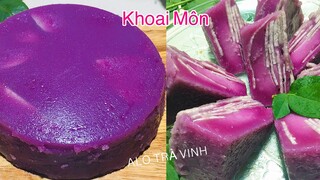 Cách làm BÁNH KHOAI MÔN hấp mềm dẻo béo ngậy hương vị ngọt ngào cùng màu tím thơ mộng