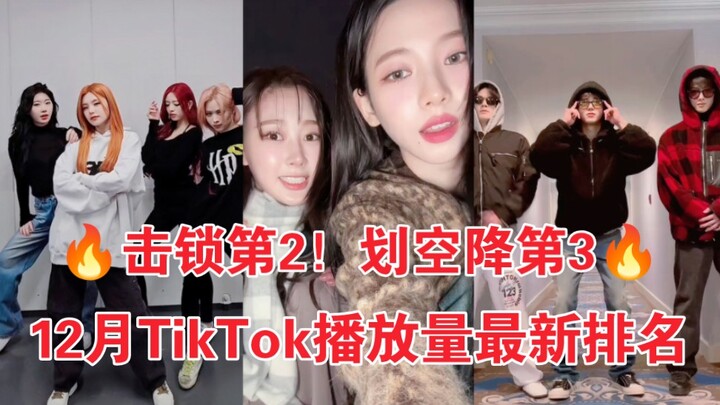 12月TikTok最新排名！吒双爆千万！柾国入伍还第一！看看谁发的视频又爆了 2023年12月TikTok Kpop爱豆播放量排名统计