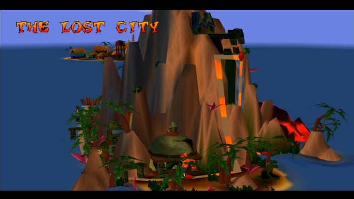 Crash Bandicot 1 - #12 The Lost City Walkthrough (No Damage + Gems)  [PS1] [Play