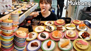 Mukbang | 접시당 1,200원? 가성비 좋은 회전초밥 스시선 먹방 🍣