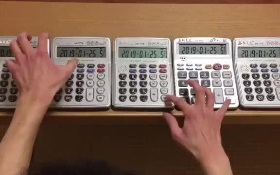 Play the theme song of Lupin III with five calculators