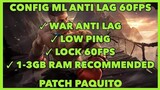 New! Config ML Anti Lag 60FPs Clash Smooth + Low Ping | Patch Paquito S19 | Mobile Legends Bang Bang