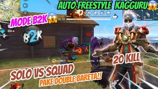 SOLO VS SQUAD PAKE DOUBLE BARETA 20KILL AIM MERAH! AUTO FREESTYLE KANGGURU😱