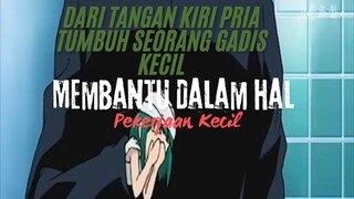 Dari Tangan Kiri Pria Tumbuh Seorang Gadis Kecil. Membantu Dalam Hal Pekerjaan Kecil.