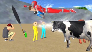 Sapi Upin Ipin Mandi Dulu Sebelum Naik Truk Oleng - Sakura School Simulator