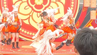 2024 จื่ออัน ไป่อู่จิงหง "ไป่อู่จิงหง" เวอร์ชันปรับแต่ง "หนึ่งท่าร่ายรำ" งานสวนสนุก Honor of Kings ป