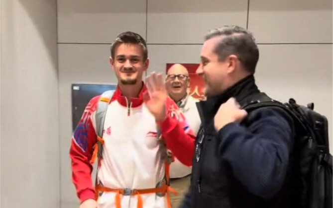 My son finally arrived in China!