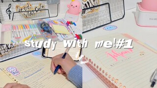 study with me (part 1)📚❕- nyatet materi pelajaran bahasa indonesia 🇮🇩 -  vlog real life#6