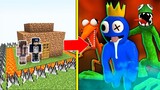 Roblox Rainbow Friends Tấn Công Nhà Được Bảo Vệ Bởi bqThanh và Ốc Trong Minecraft