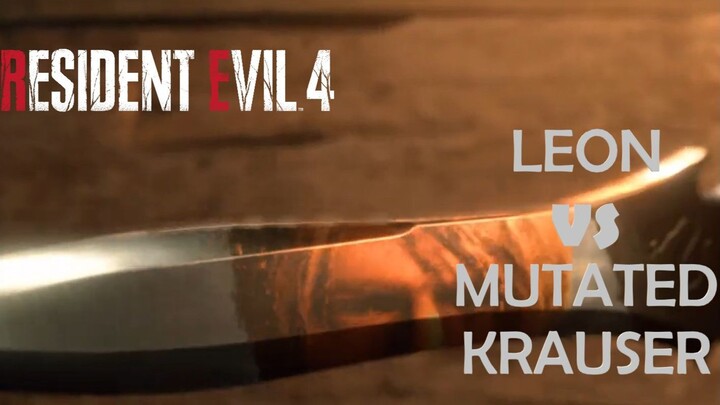Leon VS Mutated Krauser | Resident Evil 4 Remake - PS4 Gameplay