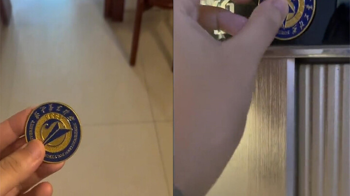 สาวน้อยได้รับจดหมายตอบรับเข้าเรียนปริญญาโท แถมมาพร้อมกับสติกเกอร์ติดตู้เย็นที่เป็นตราประจำมหาวิทยาลั