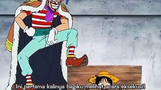 momen lucu Luffy saat mau di eksekusi