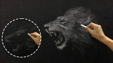 【Chalk drawing】The Roaring Lion