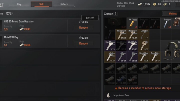 arena breakout mass selling of rare items