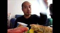 ASMR Turkish Pide Bread And Watermelon - MOUTH WIDE OPEN