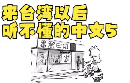 来台湾以后，听不懂的中文5