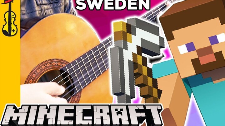 [Music]Playing <Sweden>|Minecraft by guitar&violin