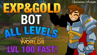 =AQW= FASTEST EXP & GOLD BOT FOR ALL LEVELS | GET LEVEL 100 FAST | GRIMOIRE AND CETERA | AQW BOTS