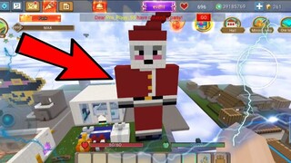 🔴I BUILT SANTA CLAUS STATUE IN SKY BLOCK | BLOCKMAN GO