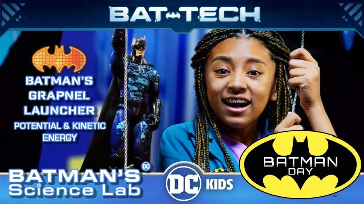 Batman's Science Lab | Batman's Grapnel Launcher: Potential & Kinetic Energy | DC Kids