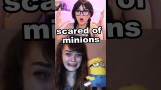 Girl is scared of MINIONS