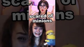 Girl is scared of MINIONS