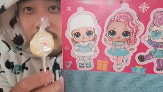ASMR LOLLIPOP & CUTTING CARDBOARD FIGURE