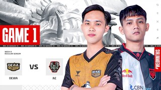 DEWA UNITED ESPORTS vs ALTER EGO ESPORTS | Regular Season Week 8 Day 2 | Game 1 | #MPLIDS13