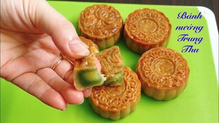 Cách làm BÁNH TRUNG THU nướng nhân khoai lang | Tra My Cooking